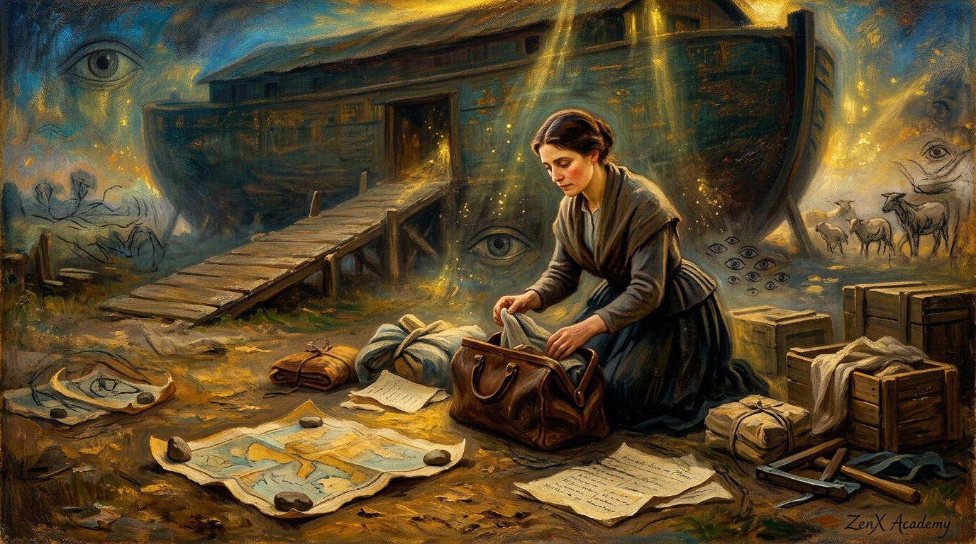 Symbolist oil painting
