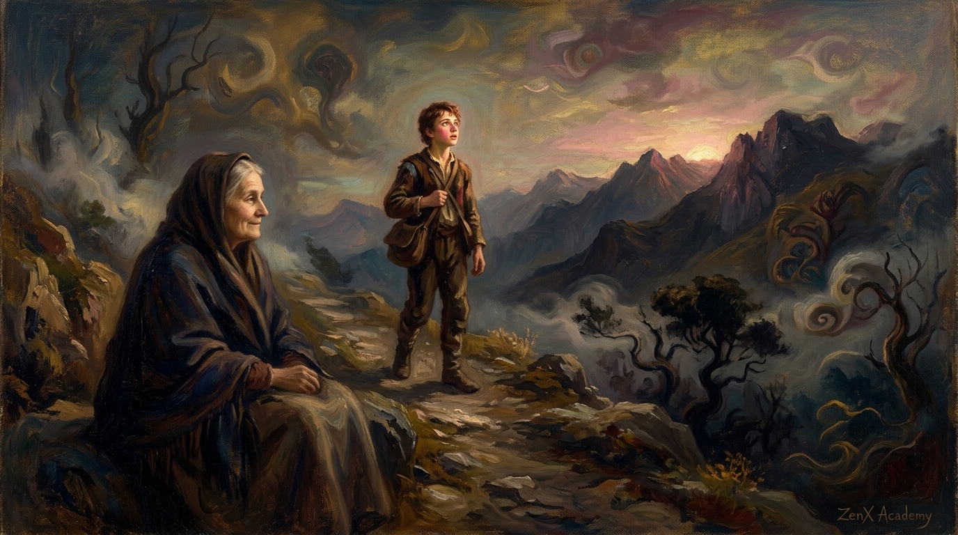 Symbolist oil painting