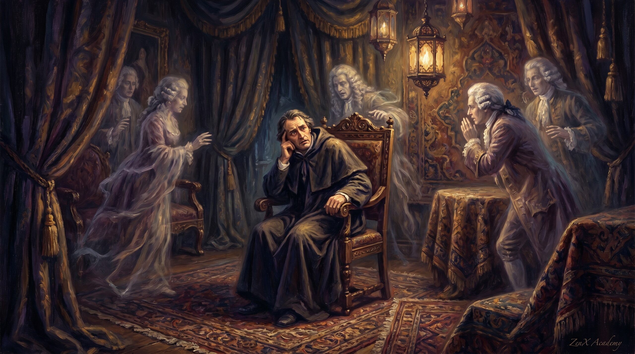 An emotive oil painting suggesting the quiet reshaping of meaning from inside