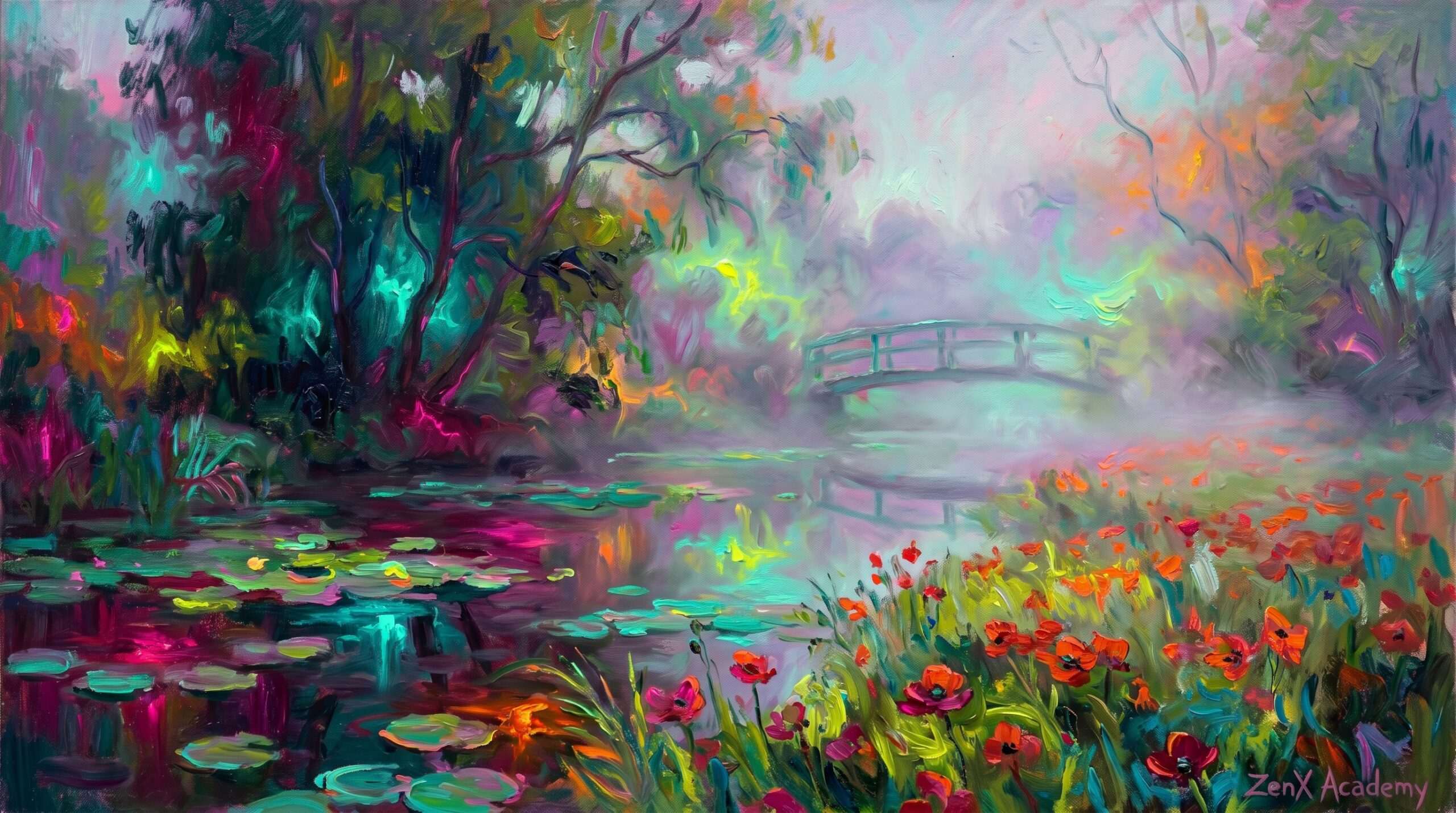 An impressionist painting inspired by the mechanism of counterfeit meaning in the Samiri state