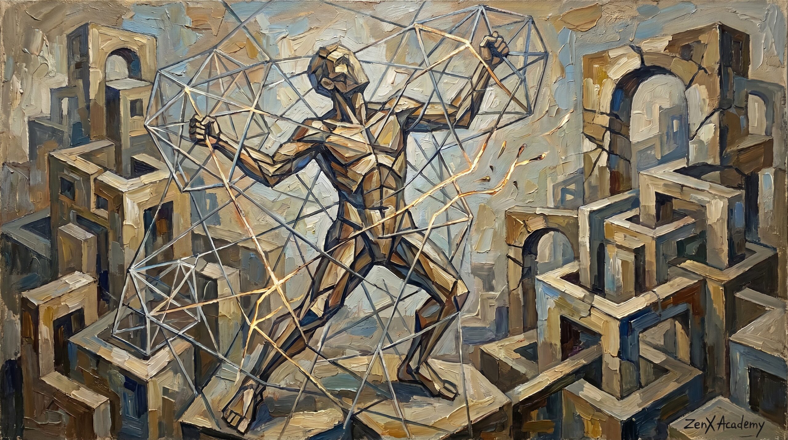 Cubist artwork showing the structure of a moment and the legibility of form