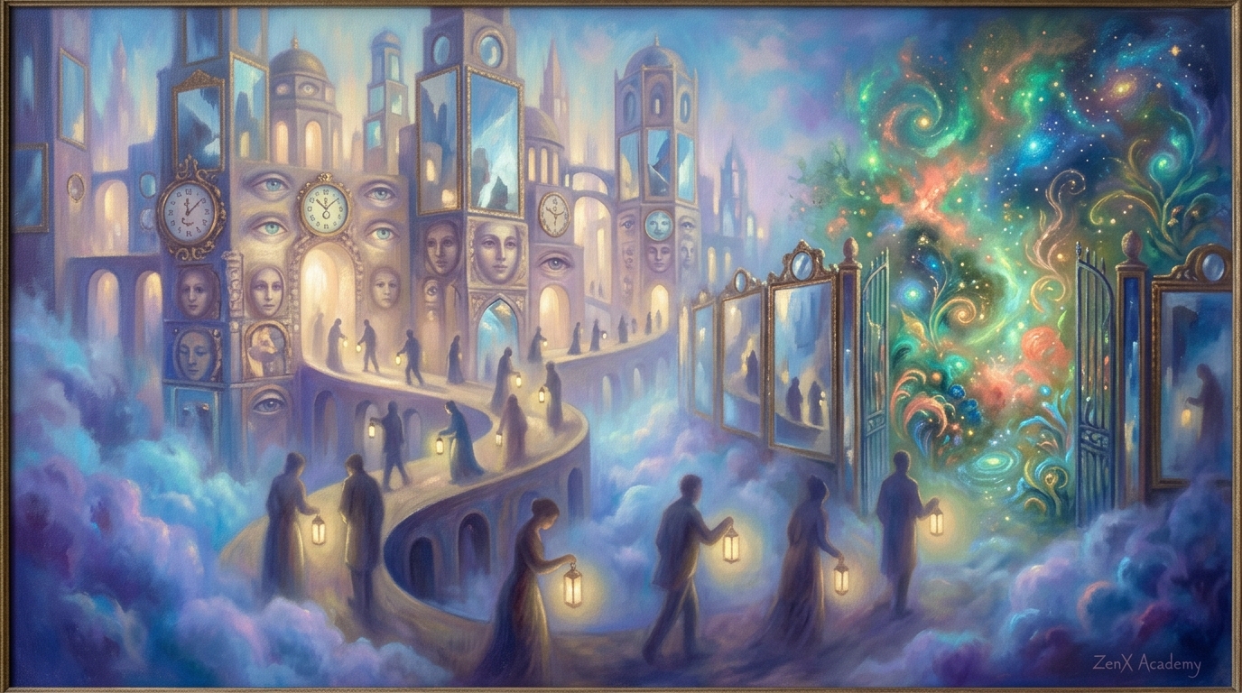 Dreamlike city of mirrors
