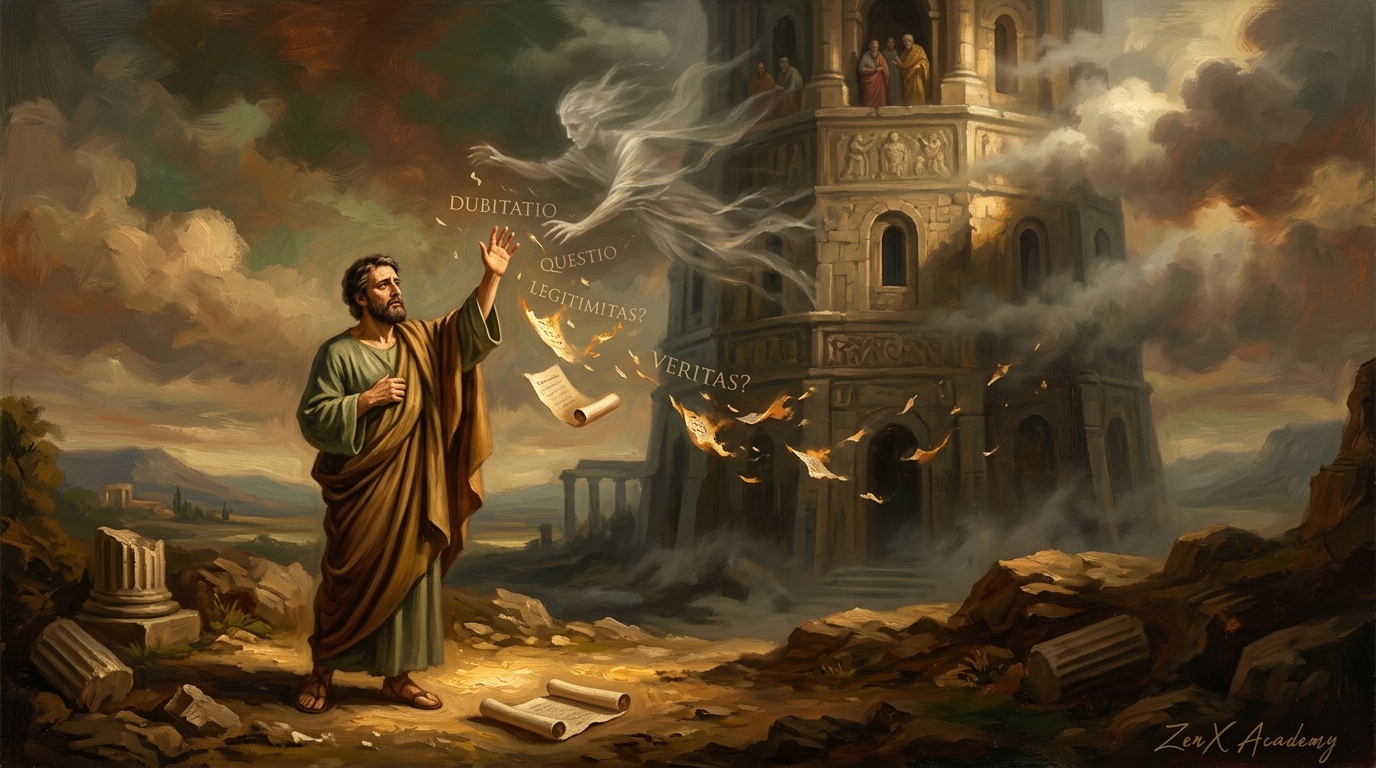 A hand-painted classical scene where the command disguises itself as wisdom