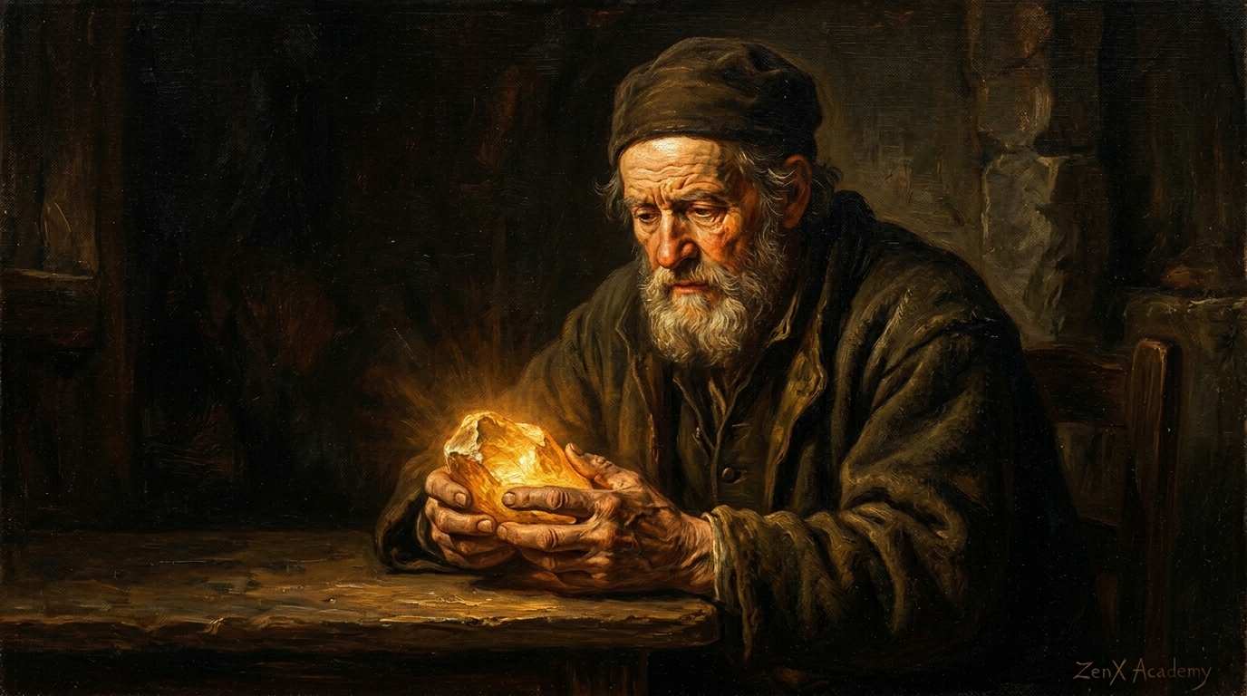 Person holding a glowing object, symbolizing the examination becoming the new substitute