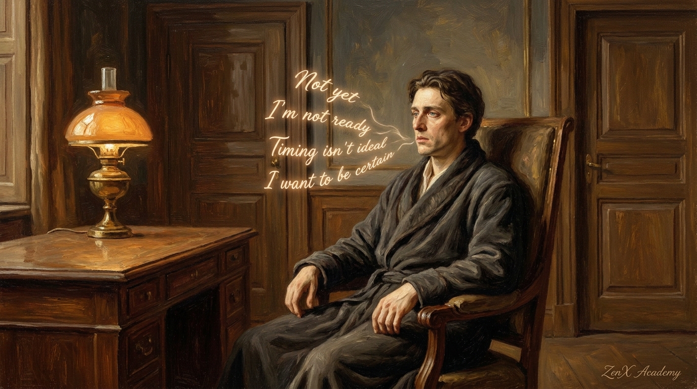A person listening to their own words representing the recognition of internal commands