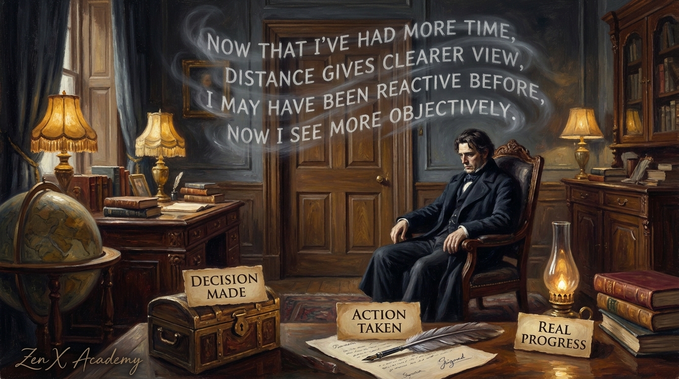 A person with delayed wisdom representing the subtle return of the seduction after genuine progress