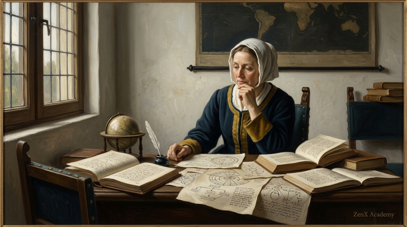 Thoughtful person at desk