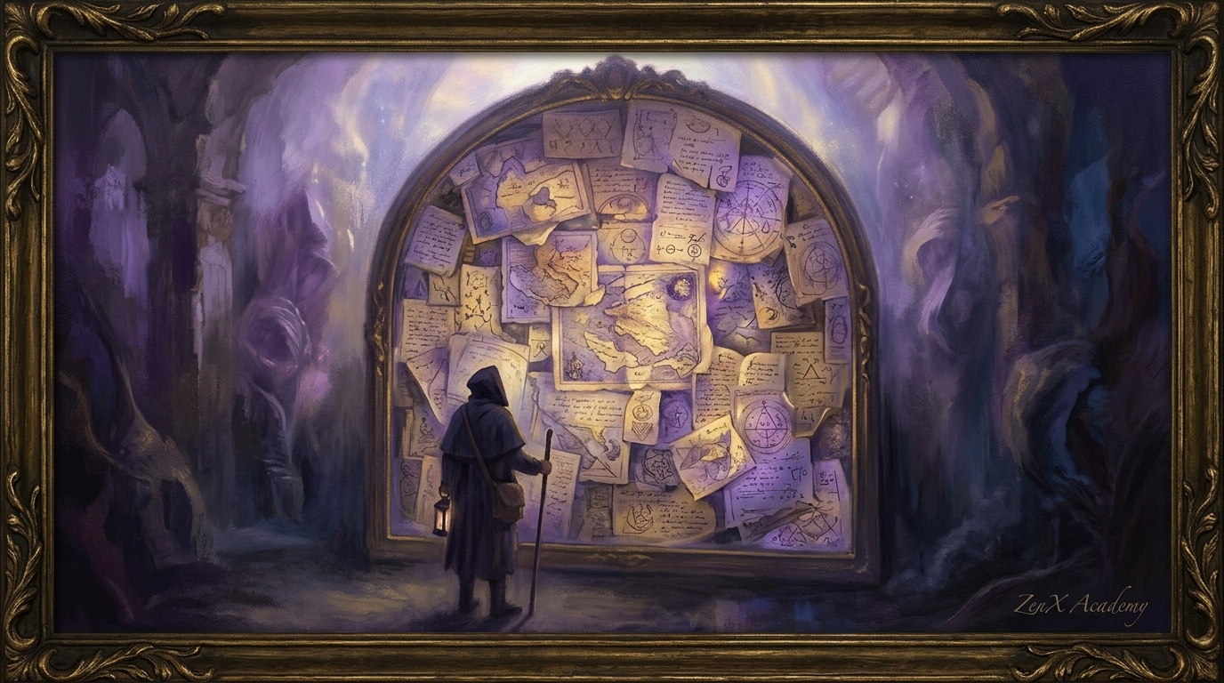 Traveler searching mirror maps