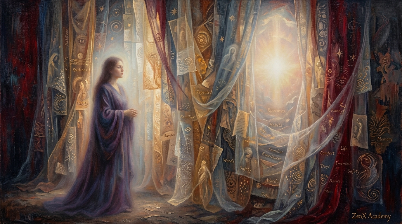 Woman before radiant light