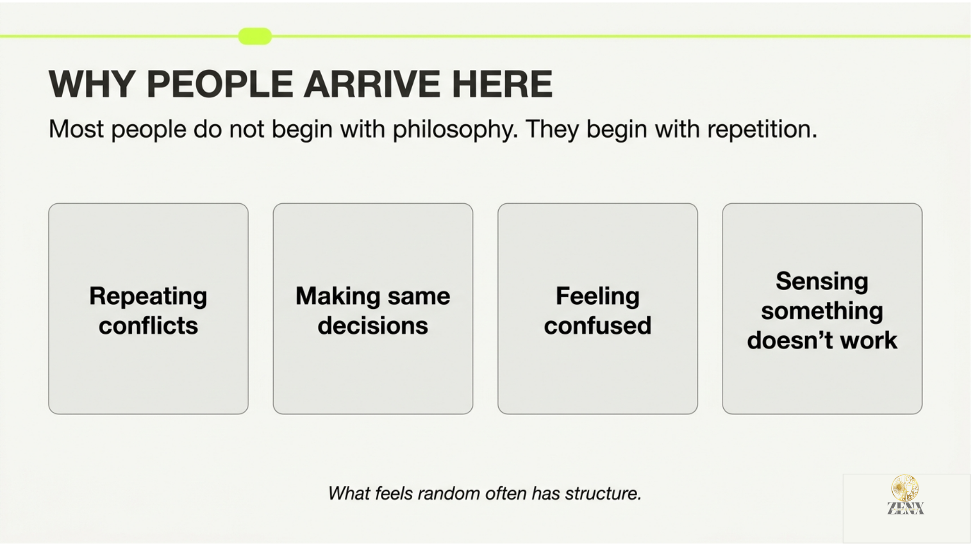 Why People Arrive